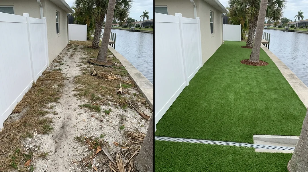 Result artificial grass installation in Cape Coral - Cape Coral Artificial Grass Installation