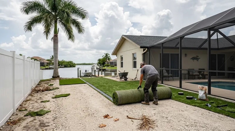 Residential Artificial Grass Installation Cape Coral
